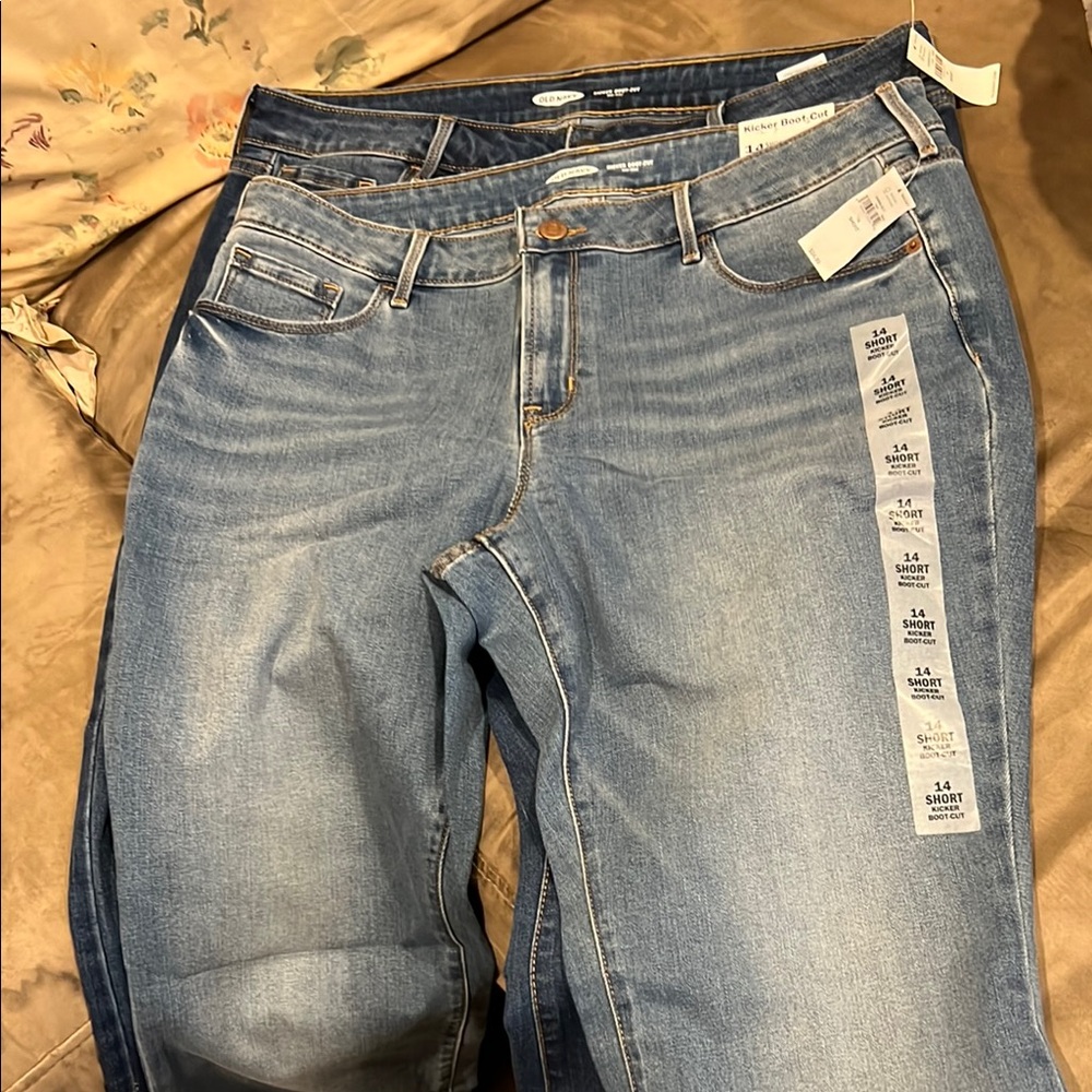 NWT Old Navy 2 PAIRS Women's Blue Bootcut Jeans